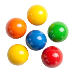 Colorful Shiny Balls on Black Background Perfect for Design Projects