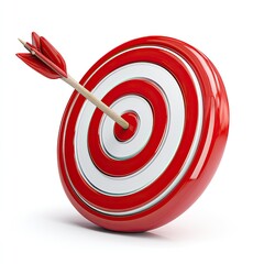Red target with arrow, aiming for center