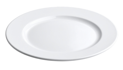 white plate isolated on transparent