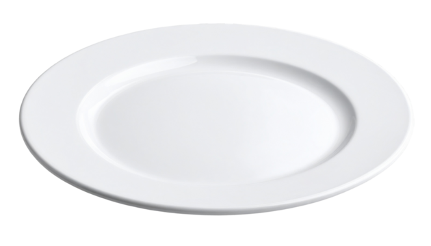 white plate isolated on transparent