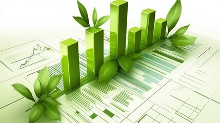 Green Business Growth Concept:  Eco-Friendly Investment and Sustainable Financial Performance