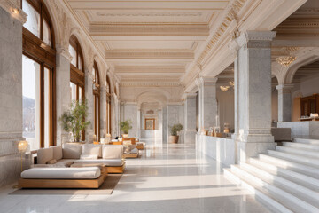 Fototapeta premium explore exquisite interiors of famous historical buildings in european capitals rich architectural details and