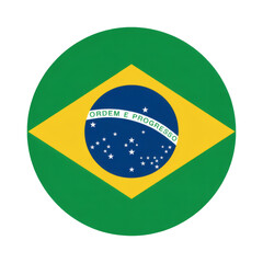 Fototapeta premium Clean Vector Illustration of the Circular Brazilian Flag, Perfect for National Emblems and Icons