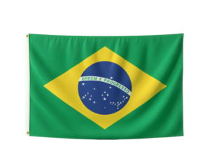 a Miniature Brazilian Flag Hanging Neatly, Perfect for Indoor Display or Decoration