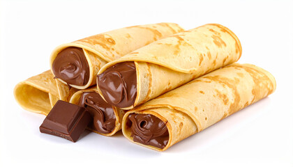 Crepes with chocolate cream