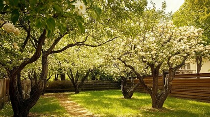 Spring Blossoms Garden Path