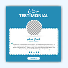 Client Testimonial Template: A modern and clean client testimonial template, perfect for showcasing positive feedback and building trust with potential customers. 