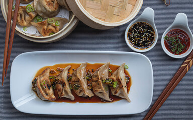 Assorted Japanese Gyoza Dish