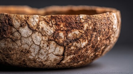 Small mycelium vessel with porous surface and natural cracks, each mark tells a story of earth-grown design.
