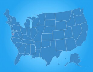 USA map with highlighted state