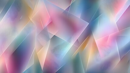 Abstract geometric design with translucent shapes and pastel colors.