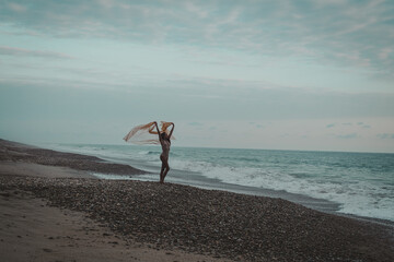 woman on the beach