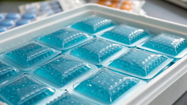 Cold gel pack plastic packaging blue medical supply for cold chain logistics temperature control transport storage container