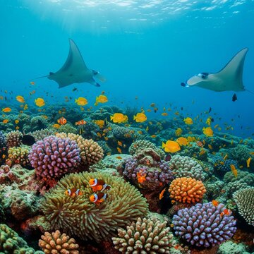 coral reefs under the sea