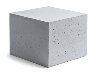Gray concrete cube