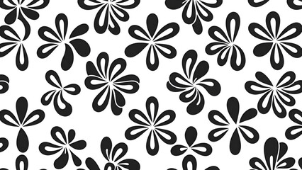 Abstract Monochrome Organic Swirl Pattern
