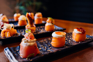 sushi with salmon