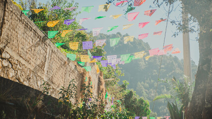 A colorful street in Mexico
