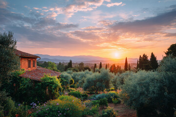 capture magical essence of italy warm sunsets over rolling hills of tuscany