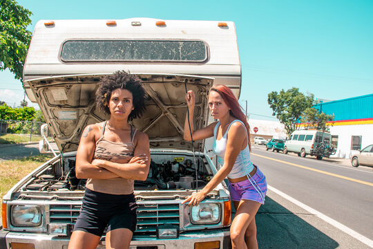 People with a vehicle breakdown