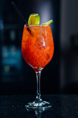 cocktail with lime