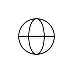 Globe World Icon for User Interface