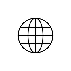 Globe World Icon for User Interface