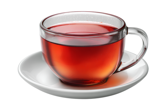 Tea icon, transparent background PNG file with white space around the cup of tea for easy cut-out and design in Photoshop