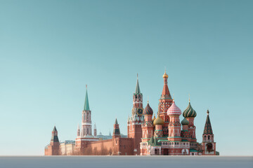 Fototapeta premium stunning array of monuments and cultural symbols from top cities of cis featuring iconic landmarks like kremlin