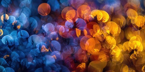 Abstract bokeh explosion of vibrant colors