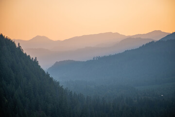 sunrise in the mountains