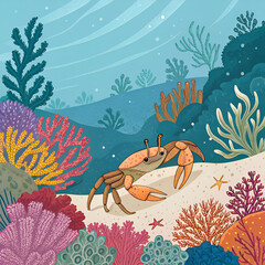 marine life with sea animals