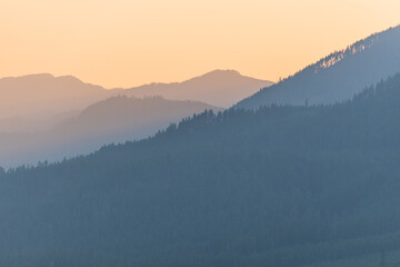 morning mist over the mountains