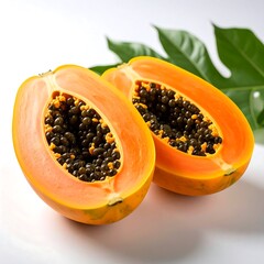 Two halves of a papaya (2)