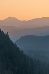 sunrise in the mountains