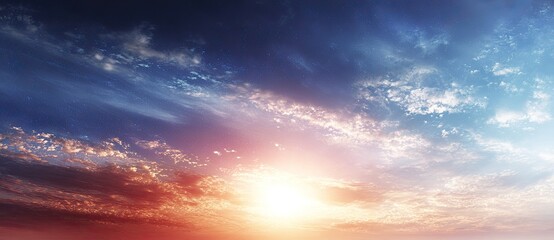 Dramatic sunset sky with vibrant colors and clouds