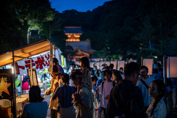 Fototapeta premium 鎌倉2589 鶴岡八幡宮16 ぼんぼり祭り