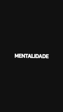 Repeating circular animation of the word &ldquo;MENTALIDADE&rdquo; with background text moving left and right and central circle expanding.