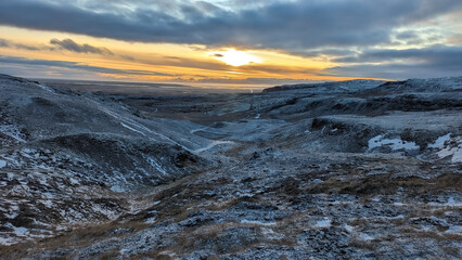 sunset in the mountains