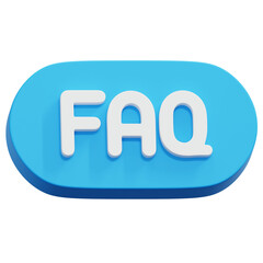 3D Faq Oval Icon