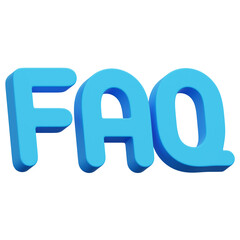3D Faq Text Icon