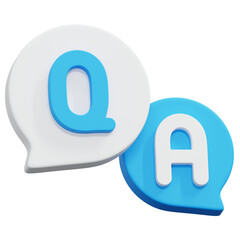 3D Question And Answer Icon