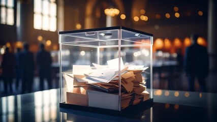 Ballot box transparent