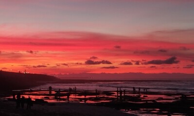 sunset over the river