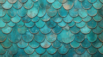 Teal scale pattern textured background design