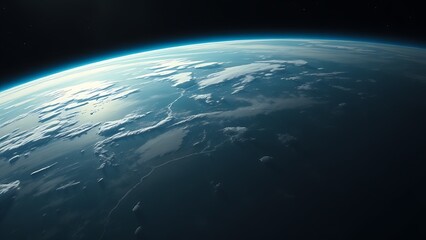 Obraz premium A time-lapse of Earth from space with a fading human silhouette, symbolizing a historic cosmic moment.