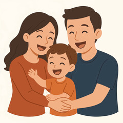 Happy Family Illustration