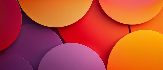 Abstract Overlapping Circles in Warm Hues