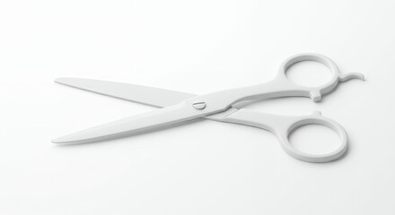 White scissors overhead view