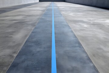Polished Concrete Path with Blue Border for Contemporary Landscape Architecture